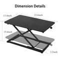 thumbnail image 3 of Adjustable Height Standing Desk Converter, Keyboard Riser for Stand Up Desk Riser, Computer Keyboard Stand for Desktop, Computer Workstations for Home Office, 3 of 6