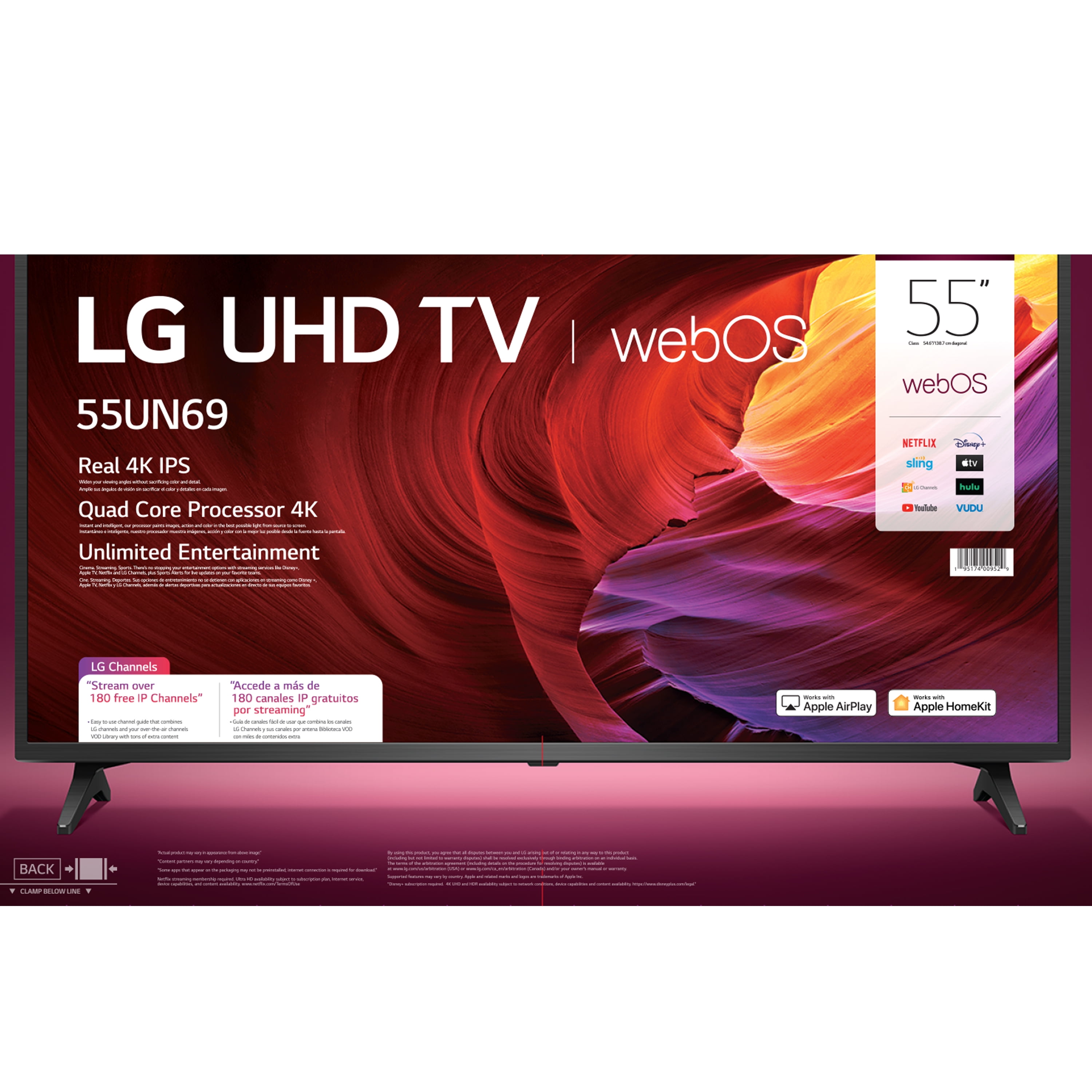 Restored LG 55 Class 4K UHD (2160p) LED WebOS Smart TV 55UN6955ZUF  (Refurbished) 