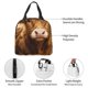 thumbnail image 4 of Fotbe Adorable Calf Butterflies Champagne Bolsa Térmica con Estampado y Forro de Aluminio Grueso Bolsa de Almuerzo con Bolsillo Frontal para Hombres y Mujeres, Ideal para Trabajo, Escuela, 4 of 8