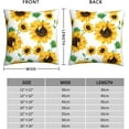 thumbnail image 3 of Yellow Sunflower Throw Pillow Case Square Cushion Cover Home Decorative Sofa Armchair Bedroom Livingroom Standard Pillowcase 20 X 20 Inch, 3 of 6