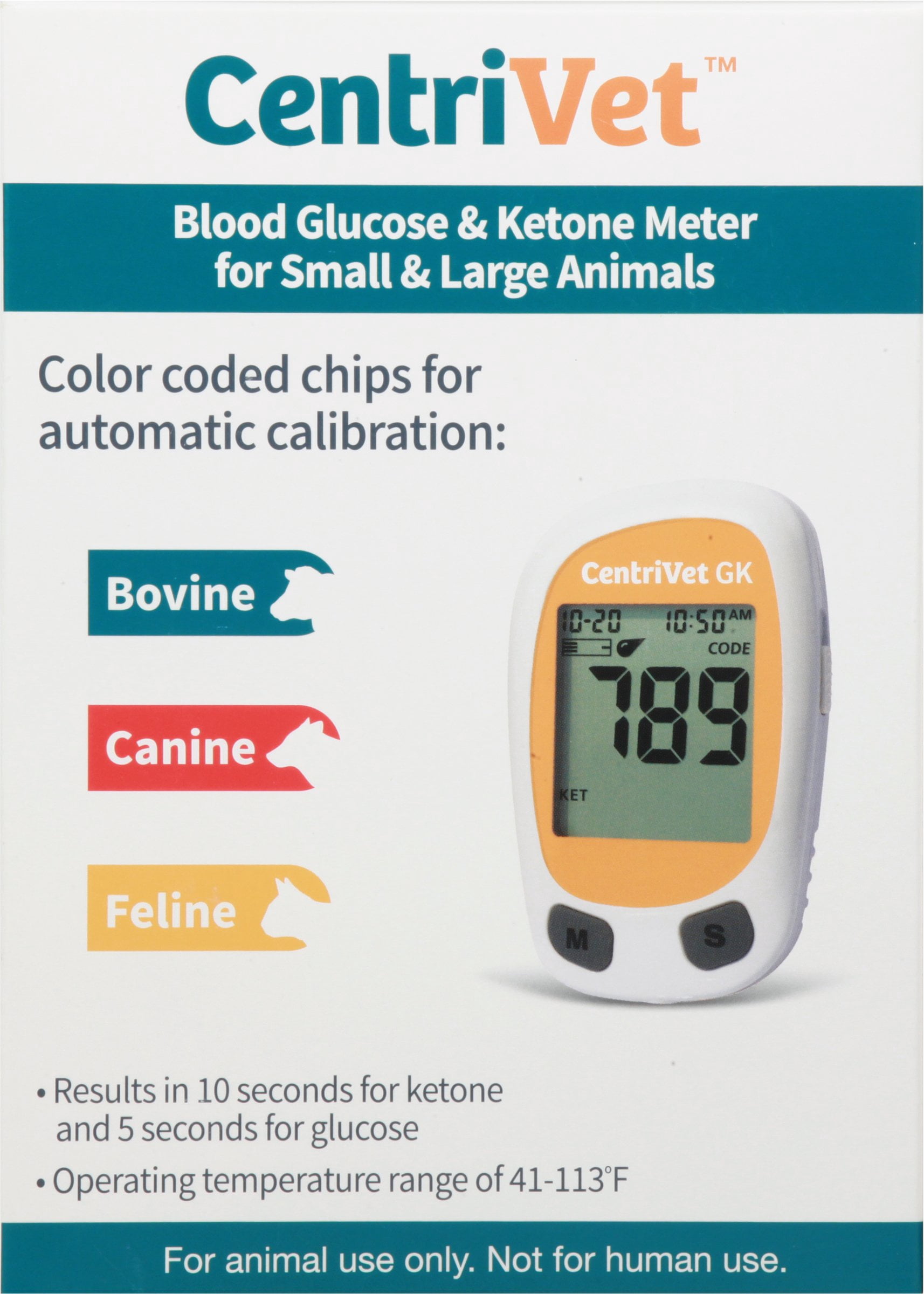 CentriVet Blood Glucose \u0026 Ketone Meter 