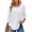 A-White, variant on UVN Women Summer Blouses 3/4 Sleeves Loose Fit Shirts Ladies Pleated Crew Neck Tunic Tops