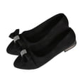thumbnail image 6 of BXSRUTA Women's Casual Bow Loafers Stretchy Knit Comfort Flat Shoes Soft Sole Everyday Breathable Rhinestone, 6 of 8