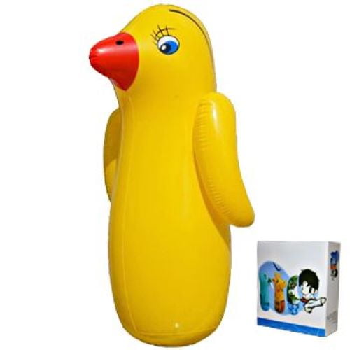 3D Bop Bag YELLOW CHICK CHICKEN Inflatable Blow Up Punching Bag Toy