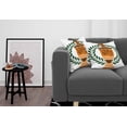 thumbnail image 3 of Ambesonne Retro Throw Pillow Cover 2 Pack, Greek Vase Laurel, 24", Hunter Green Orange, 3 of 5