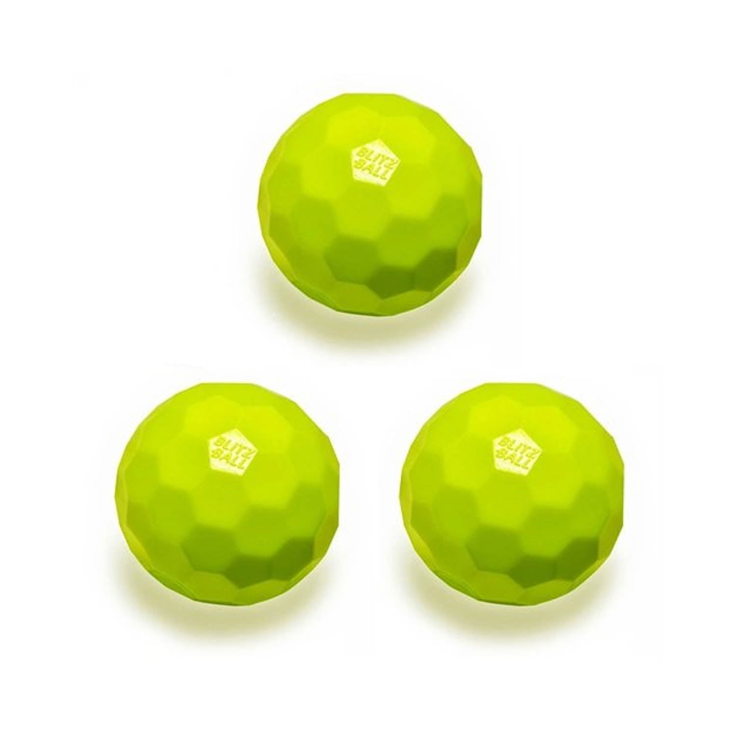 (2 pack) Blitzball 3‑Pack Yellow Blitzballs - Plastic Baseballs