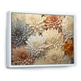 thumbnail image 2 of Designart "Minimalist Beige And White Mums Painting I" Mums Floater Framed Canvas Wall Art, 2 of 5
