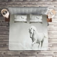 thumbnail image 2 of Ambesonne Animal Quilted Coverlet 3 Pcs, Wild, King Size, Black and White, 2 of 2