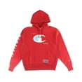thumbnail image 3 of Champion Knit Po Hood Ls Mens Active Hoodies Size Xl, Color: Red/White, 3 of 3