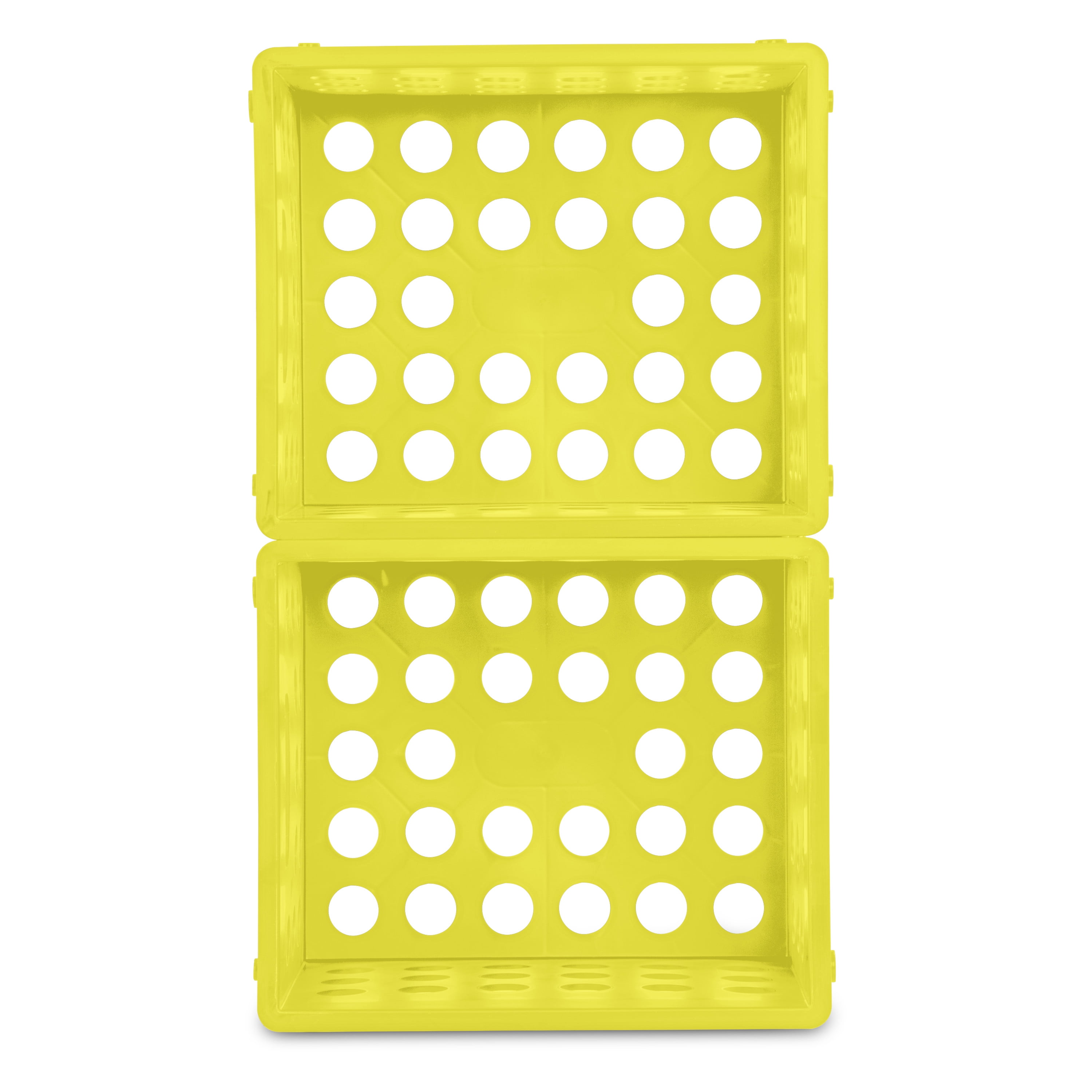 (6 pack) Sterilite Mini Crate Plastic, Lemon Lime