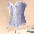 thumbnail image 4 of Justharion Corset Bustier Overbust Cintré pour Femmes Bleu L 1Set, 4 of 6