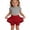 Red, variant on RTKFRFLM Girls Active Tennis Skort with Pockets and Built-in Shorts Kids Sporty Golf Skirt for Cheerleading and Athletics Toddler Breathable Running Bottoms Workout Outfits for Ages 4-12 Years