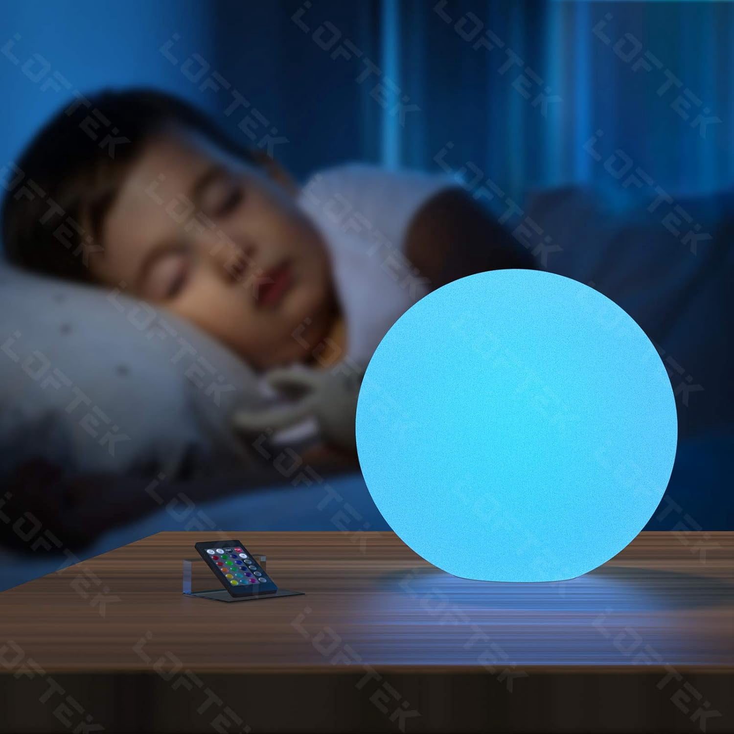 LED Night Light Ball, 6/8/12-inch 16 RGB Colors and Dimmable Globe Light with Remote, Upgraded Folding Handle, Seamless Matte Housing, Rechargeable IP65 Floating Pool Light, for Nursery or Decor