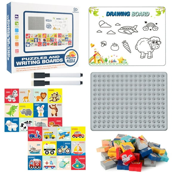 Drawing Board Puzzle Set DIY Fun Focus Training Doodle Board Educational Toy