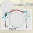 thumbnail image 3 of Ambesonne Cartoon Place Mats Set of 4, Words Hot Air Balloon, Standard Size, Coral Sky Blue, 3 of 6