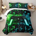 thumbnail image 2 of Homewish Green Teal Gaming Pad Quilt Full,Modern Esports Gamepad Full Bedspread Sets,3pcs, 2 of 7