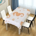 thumbnail image 4 of Yayeee Tablecloths 60" x 120" Rectangle Wrinkle Resistant Party Table Cover, White Seahorse, 4 of 8