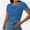 Royal Blue, variant on Womens Fashion Clothes One Piece Cutout Tops Short Sleeve Slim Fitted Shirts Tee Tshirts