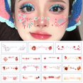 thumbnail image 4 of Autocollants Visage Nouvel An Maquillage Imitation Imperméable et Longue Durée, 4 of 9
