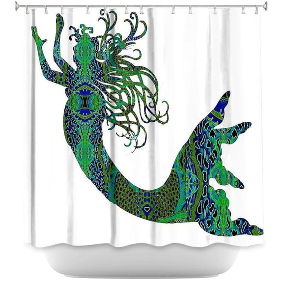 Shower Curtains - DiaNoche Designs - Mermaid Forest