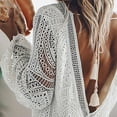 thumbnail image 3 of Frostluinai Bathing Suit Cover Ups For Women Lace Crochet Dress Mesh Knitting Smock Tops Plus Size Sarong Swimsuit Coverups For Beach Swimwear Bathing Suit, 3 of 5