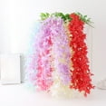thumbnail image 2 of Artificial Plant Non-fading Not Withered Easy Care Fine Workmanship Realistic Wedding Background Multicolor Wall Mounted Fake Flower Rattan for Balcony, 2 of 7