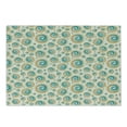 thumbnail image 1 of Geometric Circle Cutting Board, Trippy Paint Brush Rotary Spiral Circle Pattern Blurry Tiles Picture, Decorative Tempered Glass Cutting and Serving Board, Small Size, Teal Orange, by Ambesonne, 1 of 1