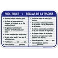 thumbnail image 1 of Swimming Pool Rules Bilingual Sign, Spanish English ,, 1 of 1
