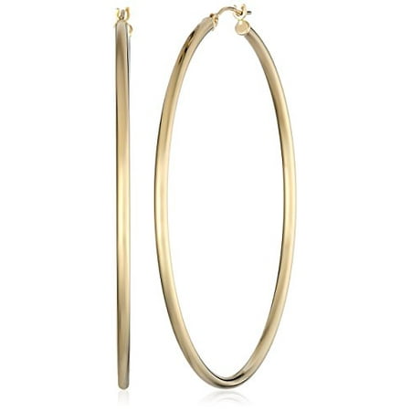 14k Yellow Gold Hoop Earrings (2" Diameter)