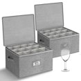 thumbnail image 1 of Caja de almacenamiento para copas de vino punemi, estuche rígido de 2 piezas, 1 of 7
