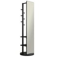 thumbnail image 6 of Solid Wooden Coat Rack, Free Standing Coat Stand with Full Length mirror, Hall Coat Tree with Hooks and Storage Shelf for Coats, Hats, Bags, for Entryway, Hallway, Bedroom, 6 of 19