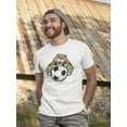 thumbnail image 2 of Cougar With Soccer Ball, Cartoon T-Shirt Men -Image by Shutterstock, Male Medium, 2 of 4