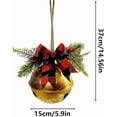 thumbnail image 5 of Giant Christmas Bells Outdoor - Vintage Christmas Decor with Bow | Party Metal Bell Ornaments - for Holiday Winter Outdoor Porch Garden Yard Fireplace, 5 of 5