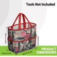 thumbnail image 3 of Garden Tool Bag,Pioneer Flower Floral Print Pattern Garden Tool Organizer,Garden Gifts,Waterproof Multi-Pocket Garden Tool Storage 11.8x5.5x11.4 Inch(Tools NOT Included), 3 of 6