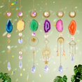 thumbnail image 7 of 6 pcs  Crystals Prism Agate Slices Bulk Outdoor Garden Indoor Hanging Decor for Home Car Window Christmas Party Wedding Gift, 7 of 7