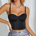 thumbnail image 6 of TODOZO Women's Cut Strappy Gothic Bustier Tops Caged Cropped Top Going Out Tops for Women Summer Spaghetti Strap Bustier Corset Tops for Women Going Out Top Date Night Top Party Club Top Black S, 6 of 8