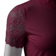 thumbnail image 4 of Women's Polo Shirt Short Sleeve with Chic Lace, 4 of 8