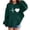 Blackish Green, variant on Ruyang Hoodie for Girls Heartbeat Heart Print Lightweight Long Sleeve Pullover Sweatshirt Toddlers Back to School Clothes