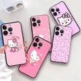 thumbnail image 2 of Funda de teléfono para iPhone 11, 14, 12, 13 Pro Max, 7, 8, XR, X, XS, 6, 6S Plus, MINI Capa de silicona, Hello Kitty, Color rosa, estilo, 2 of 5