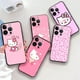 thumbnail image 2 of Funda de teléfono para iPhone 11, 14, 12, 13 Pro Max, 7, 8, XR, X, XS, 6, 6S Plus, MINI Capa de silicona, Hello Kitty, Color rosa, estilo, 2 of 5