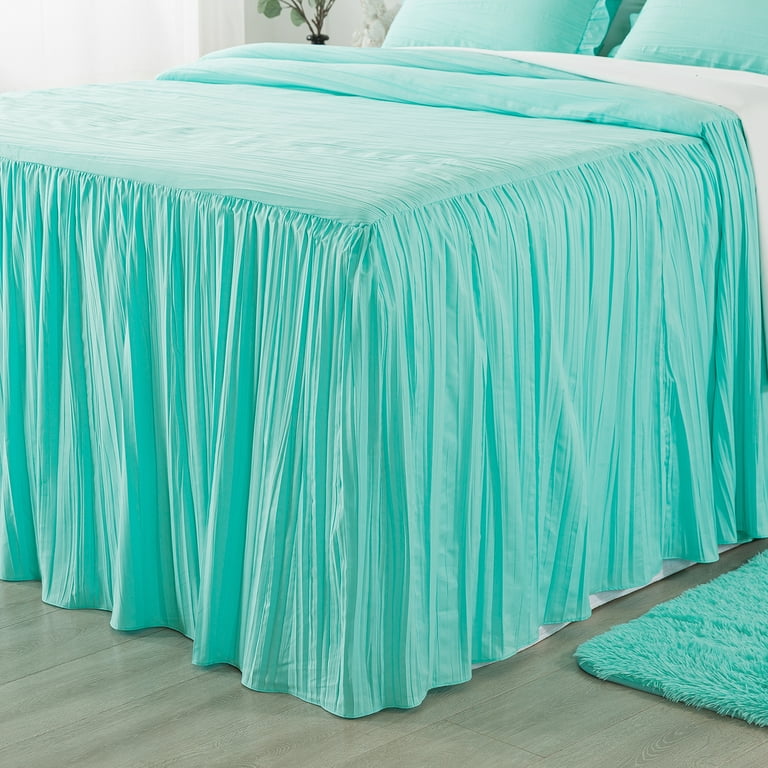 JML Ruffle skirt Bedspread Queen Size 4 Piece Soft Microfiber Bed
