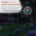 thumbnail image 5 of Alpine Corporation 61" Metal Butterfly Wind Spinner with Solar-Powered LED Lights, Multicolor, 5 of 15