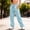 *Light Blue, variant on ClodeEU Women's Elastic Waist Drawstring Relaxed Fit Wide Leg Casual Pants with Pockets White,Womens Plus XXXXL
