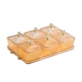 thumbnail image 1 of Plato para servir aperitivos de frutos secos, plato de aperitivos, acrílico, dividido amarillo, 1 of 9