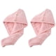 thumbnail image 1 of Paquete de 2 toallas para el cabello, pañuelo absorbente de secado rápido, botones para mujer, gorros para cabello rizado y largo, 1 of 5