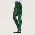 thumbnail image 4 of Arlun Patrick's Day Leggings for Women Elastic High Waisted Tummy Control Printed Slim Tights Pants Shamrock Irish Clover Soft Comfortable Yoga Sports Casual Pants Dark Green L, 4 of 7
