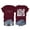 Wine, variant on HXWCHs Women's T-Shirts T | Life Is Better With My Boys Letter Printed Boy Mama Shirts Graphic Tees Casual Short Sleeve Tops M Light Blue