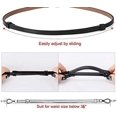 thumbnail image 3 of Women's Leather Skinny Belt for Dress Adjustable Thin Waist Belt for Lady Waistband with Golden Buckle, 3 of 6