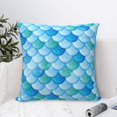 thumbnail image 4 of Fish Scale Pattern Throw Pillow Cases Decorative Cushion Covers for Living Room Bed Sofa Couch 18x18, 4 of 6