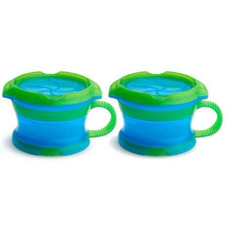 Munchkin Deluxe Snack Catcher Snack Cup, Blue, 2 pack